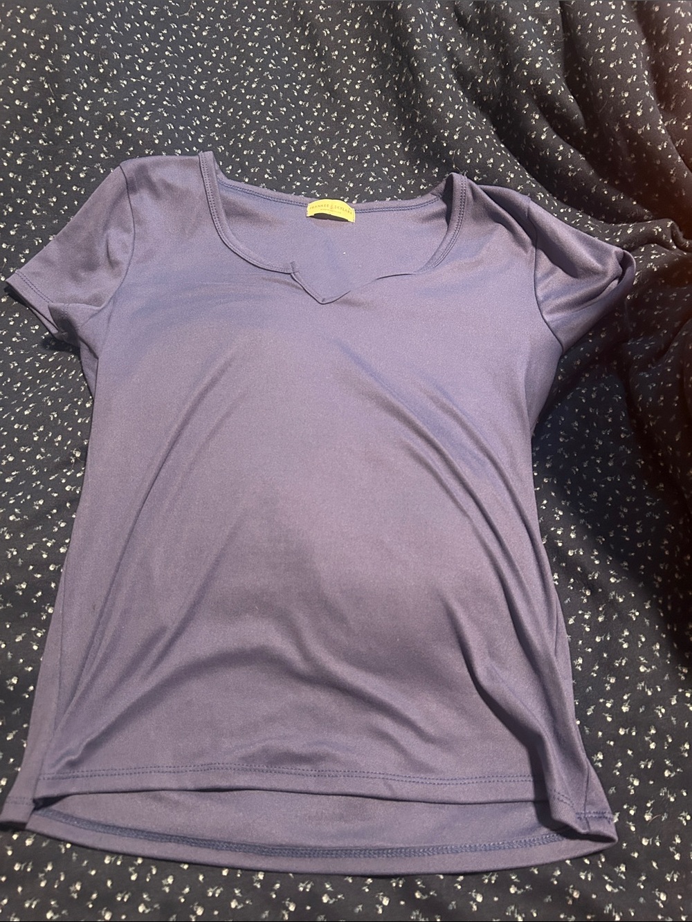 Scoop Neck Short Sleeve Tee in Lavender Purple